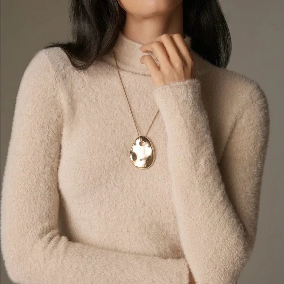 Anthropologie Thea Long Sleeve Eyelash Twofer Sweater Dress - Picture 2 of 8